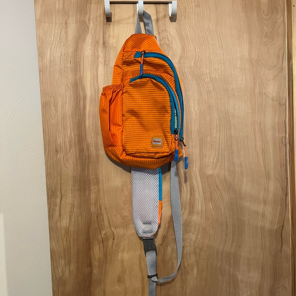 Orange and Blue Sling Backpack